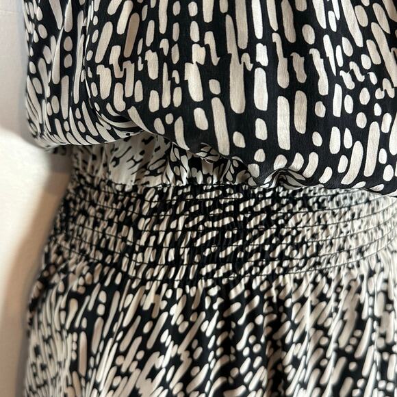 PARKER 100% silk starburst pattern Halle blousant halter maxi dress womans small - Picture 6 of 11